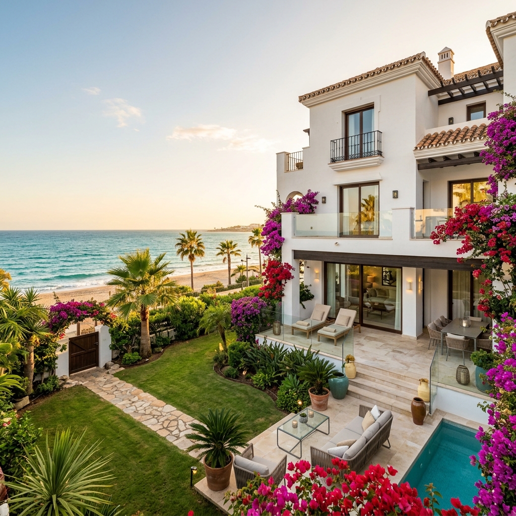 Beachfront townhouse in Marbella